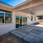 Home Plan 2592 back exterior covered outdoor living space.