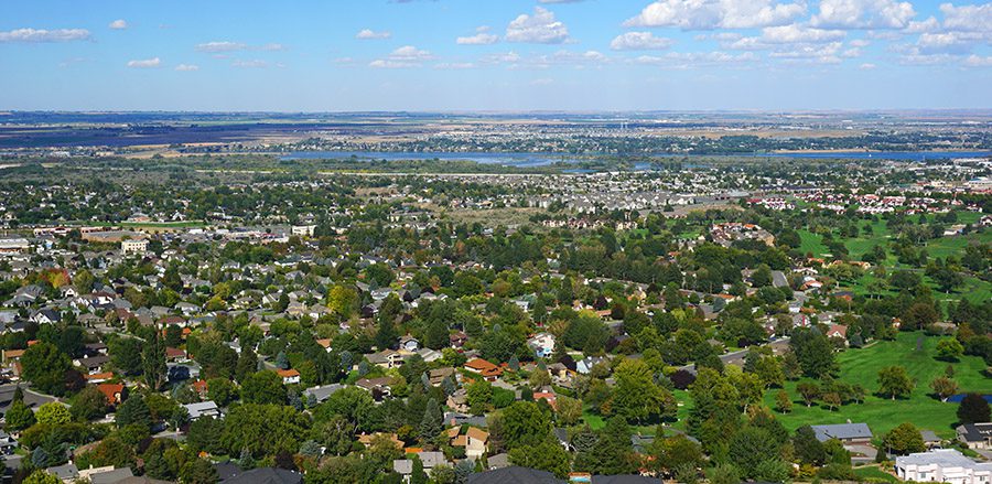 Tri-Cities Washington area view from high vantage point