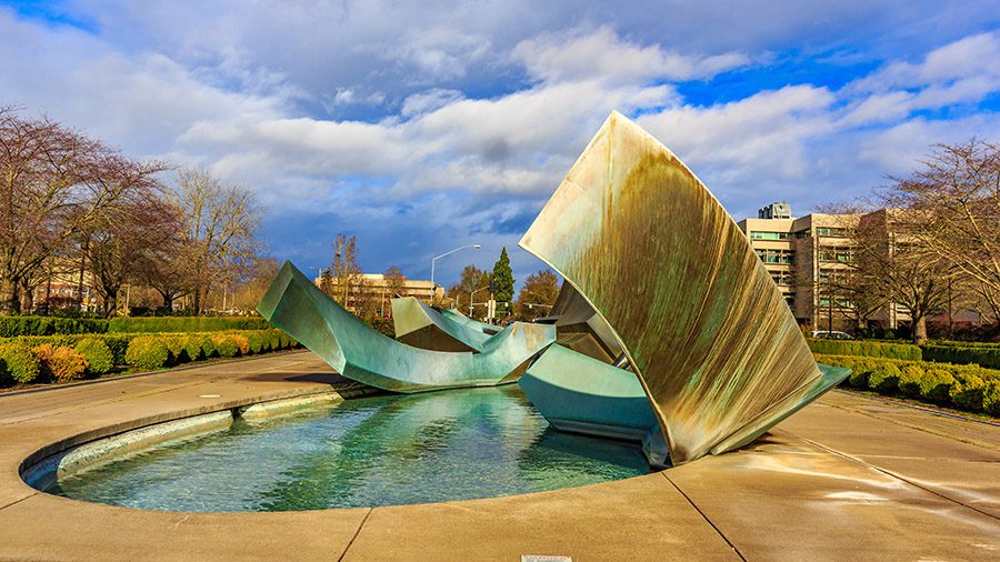 OREGON - Sprague Fountain on the Capitol Mall near the Legislative Building at the state capitol at Salem.