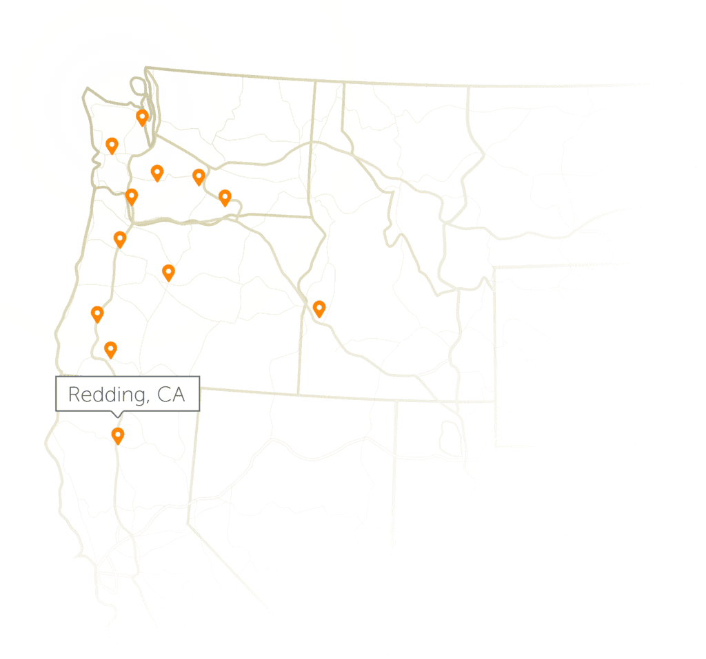 redding ca location pin.