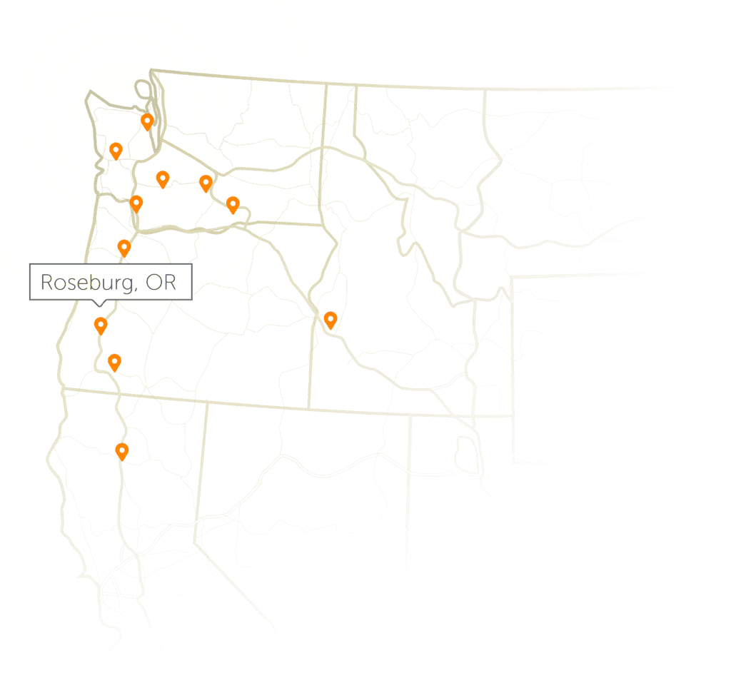 roseburg or location pin.