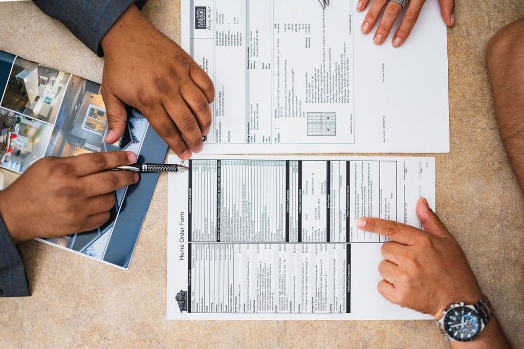 HiLine Homes home order form.