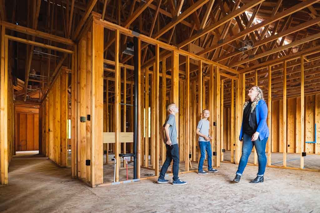 HiLine Homes shell build.