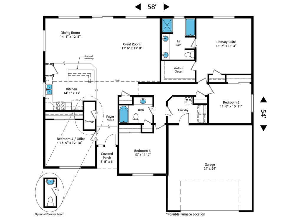 Home Plan 2147R floor layout.