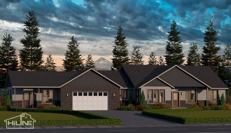 Home Plan 2318A enhanced elevation.