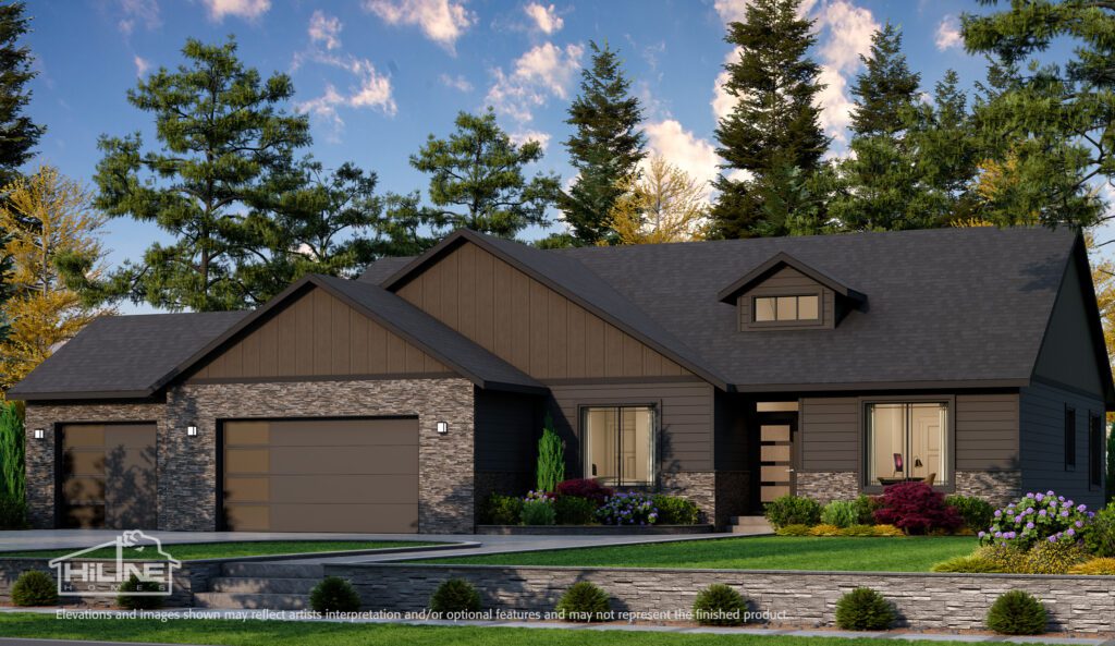 Home Plan 2147 enhanced elevation.
