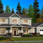 Home Plan 2700 enhanced elevation.