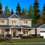 Home Plan 2700 enhanced elevation.