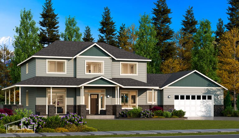 Home Plan 2700 enhanced elevation.
