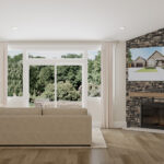 Home Plan 2494A living room.
