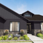 Home Plan 2147 front exterior with upgrades.