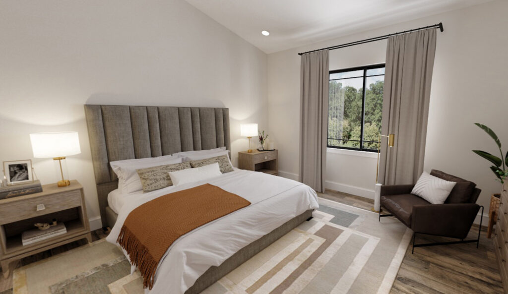 Home Plan 2147 primary suite.