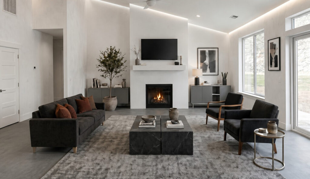Home Plan 2147 living room.