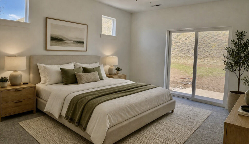 Home Plan 2147 primary suite.