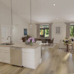 Home Plan 2147 living space view from entry.