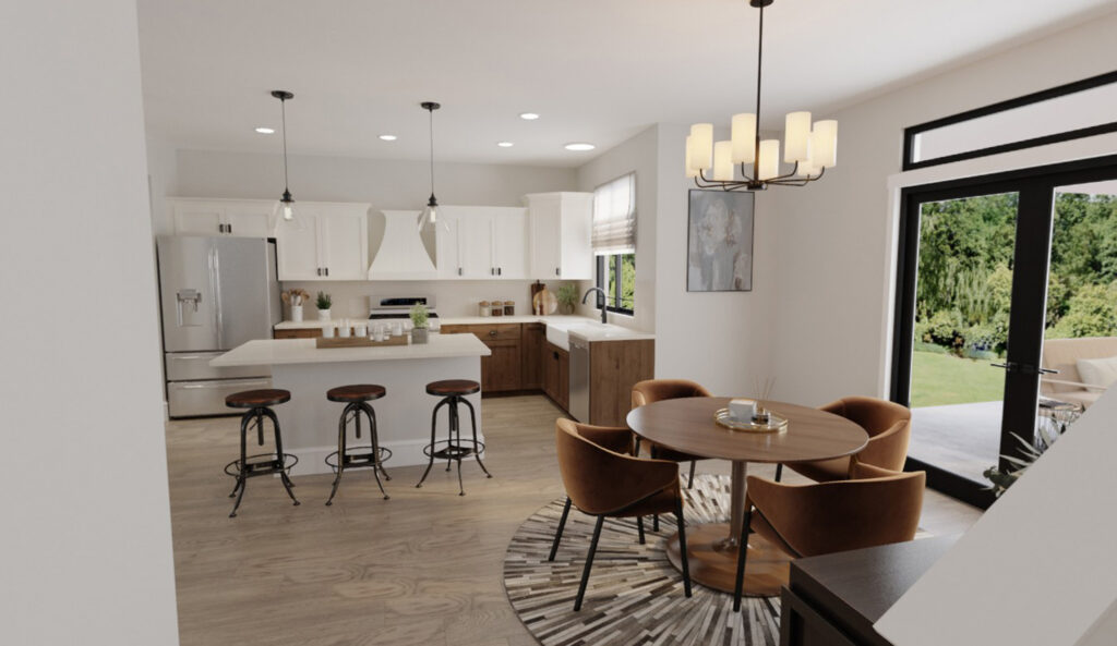 Home Plan 2700 kitchen and dining room.