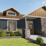 Home Plan 1793A exterior front upgrades.