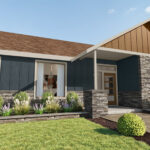 Home Plan 1793B exterior upgraded view.
