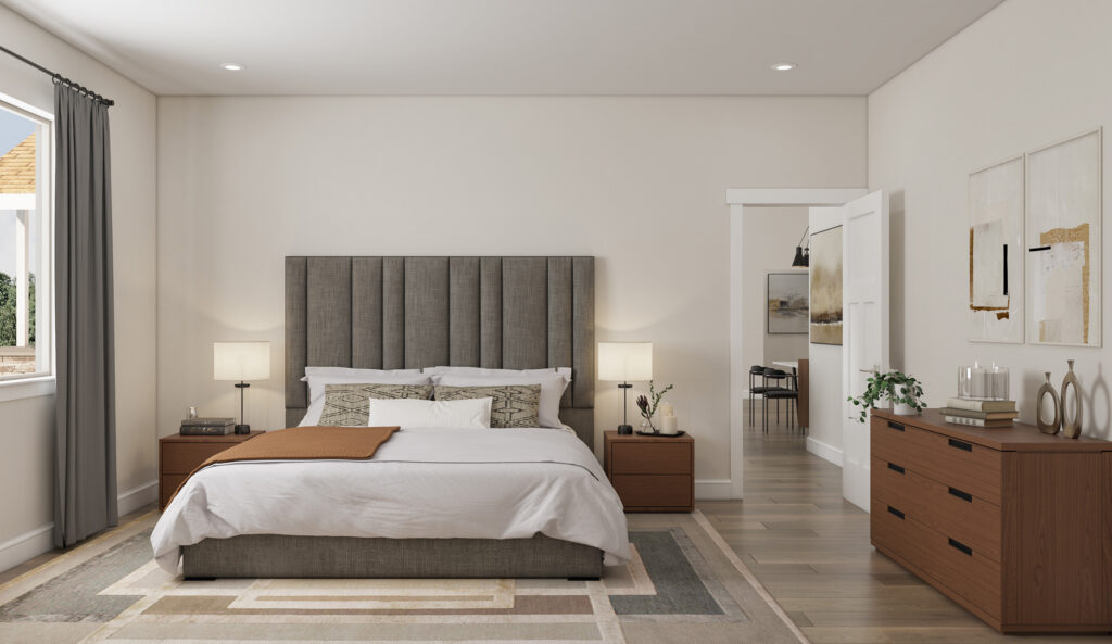 Home Plan 1793B primary suite.