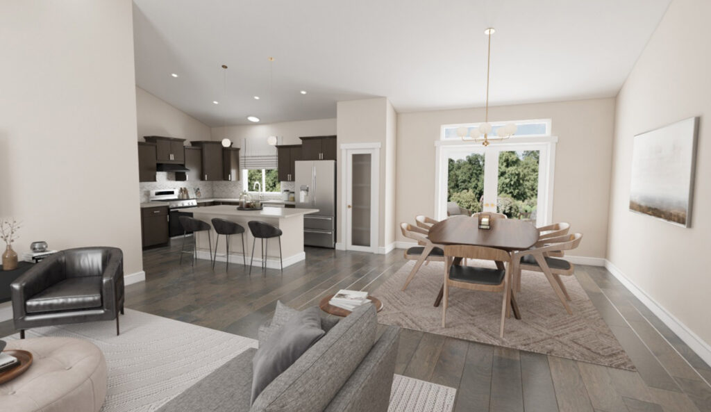 Home Plan 1793A kitchen and dining room.