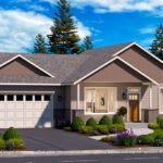 Home Plan 896 rendering with Enhanced features.