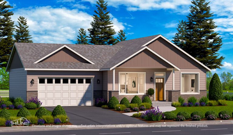 Home Plan 896 rendering with Enhanced features.