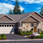 Home Plan 896 rendering with optional features.