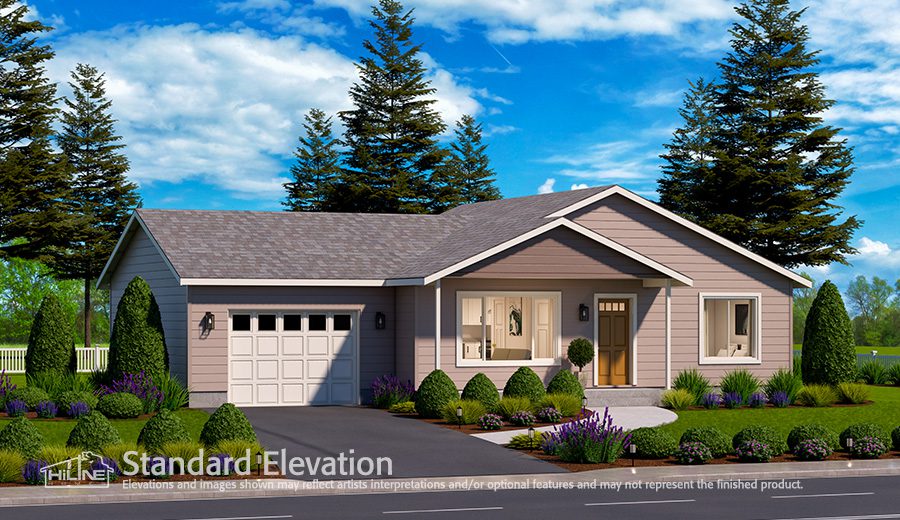 Home Plan 896 standard rendering.