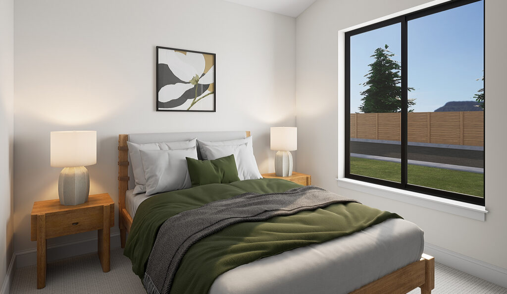 Home Plan 896 bedroom 2.