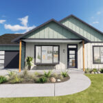 Home Plan 896 front exterior with upgrades.