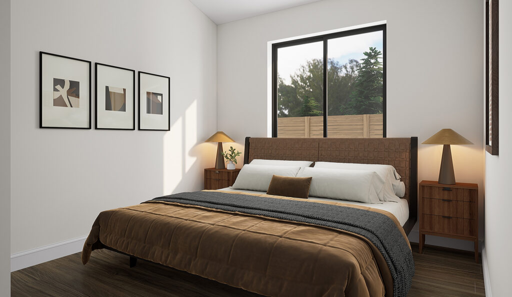 Home Plan 896 primary bedroom.