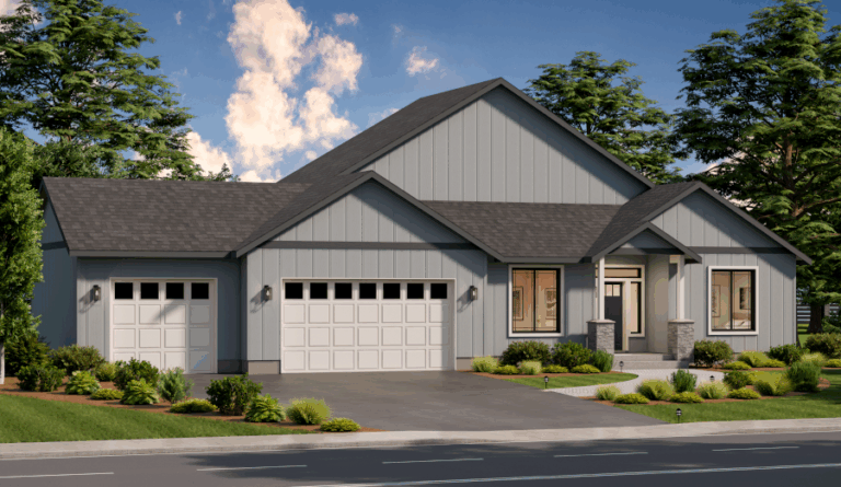 Home Plan 2319 enhanced elevation.