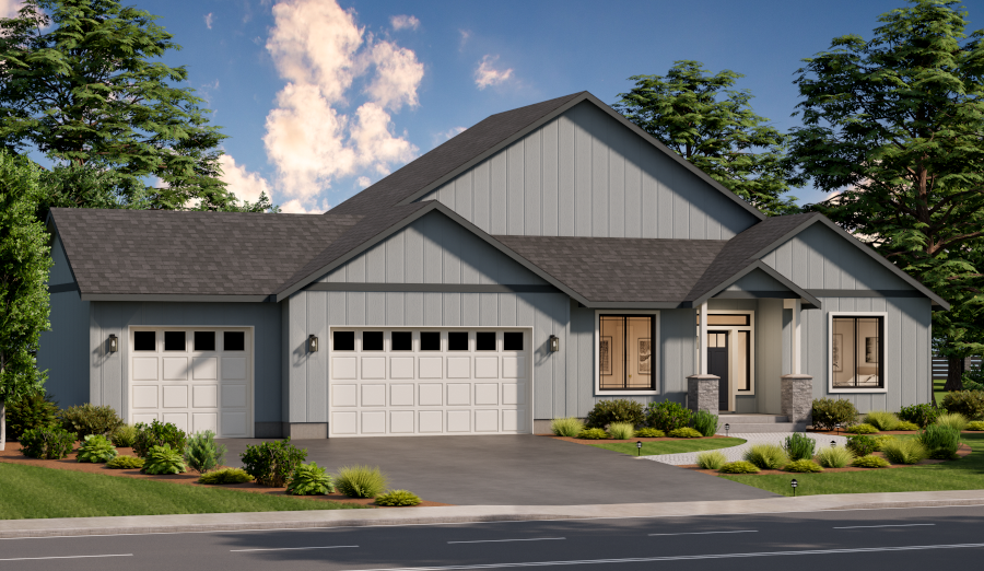 Home Plan 2319 enhanced elevation.