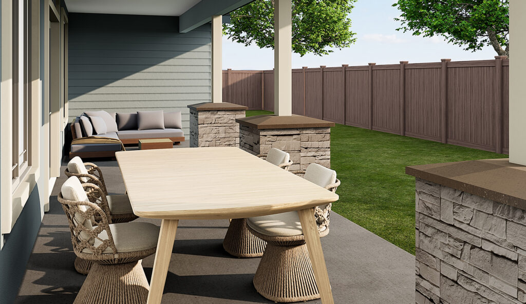 Home Plan 2319 outdoor living space.