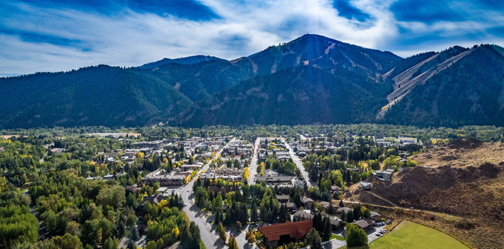 Ketchum Idaho community in autumn.