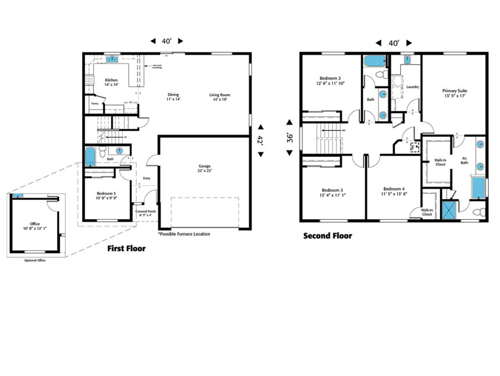 Floorplan of Home Plan 2580.