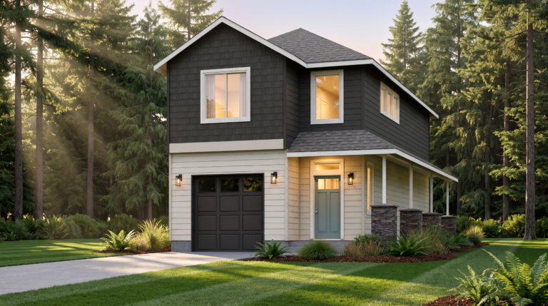 Home Plan 1438 optional exterior.