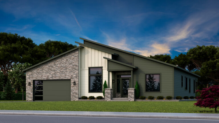 Home Plan 2319M enhanced exterior.